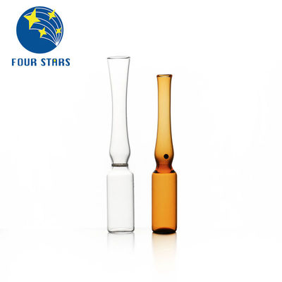 Amber Clear Pharmaceutical Empty Glass Ampoules YBB / ISO 1ml Ampule