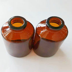 YBB Màu hổ phách Lọ thủy tinh số lượng lớn Thủy tinh Borosilicate trung tính