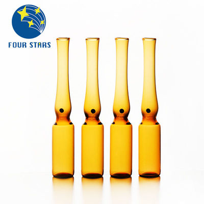 Amber Clear Pharmaceutical Empty Glass Ampoules YBB / ISO 1ml Ampule
