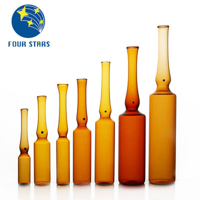 Amber Clear Pharmaceutical Empty Glass Ampoules YBB / ISO 1ml Ampule