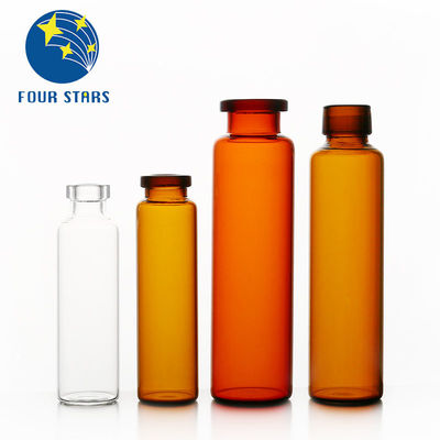 Ô nhiễm thấp Thủy tinh hình ống bằng miệng Chai chất lỏng trong suốt Màu hổ phách Lọ 10ml
