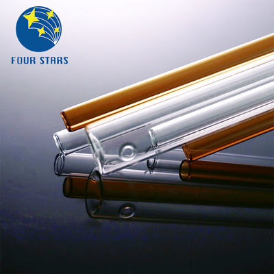 Khả năng chịu nhiệt độ Dược phẩm Ống thủy tinh màu hổ phách trong suốt COE 5.0